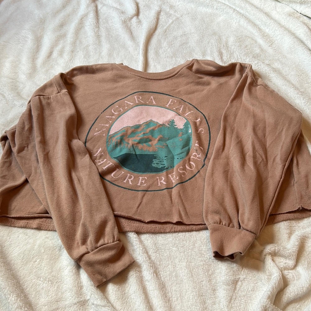 Brown cropped sweater